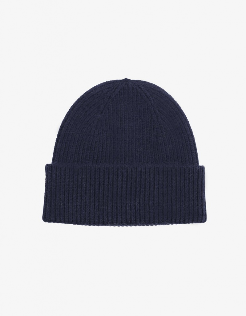 Colorful Standard Wool Beanie Navy Blue